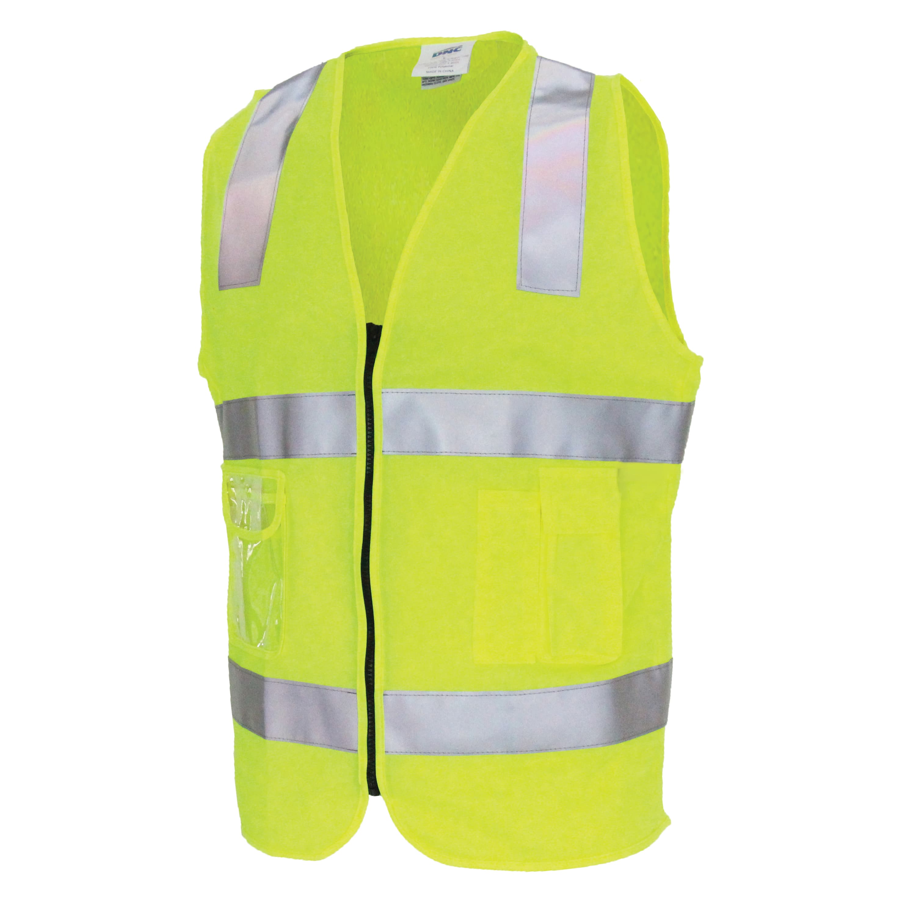 Day/Night Side Panel Safety Vest with Generic R/Tape — view 1