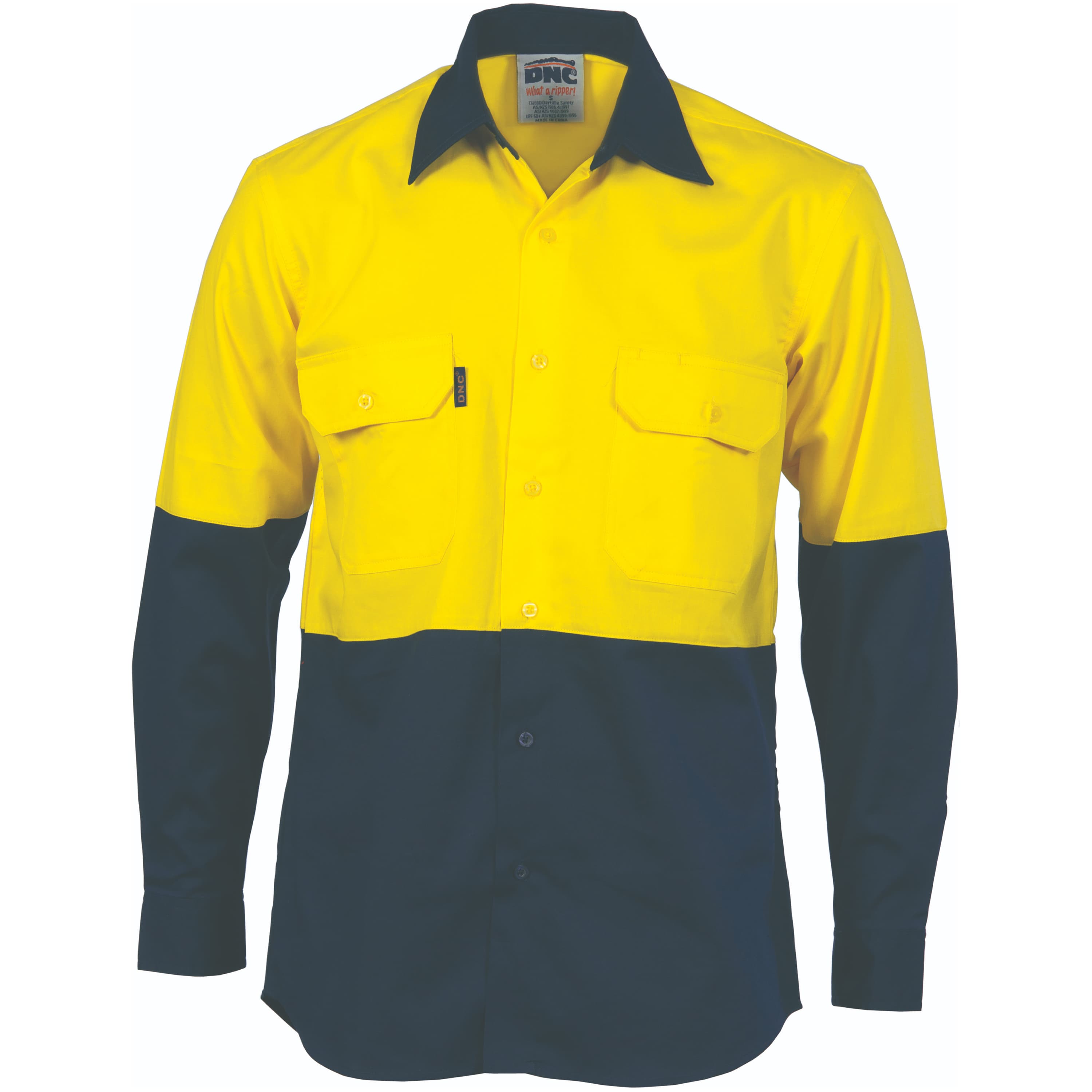 HiVis Cool-Breeze Vertical Vented Cotton Shirt - Long sleeve — view 1