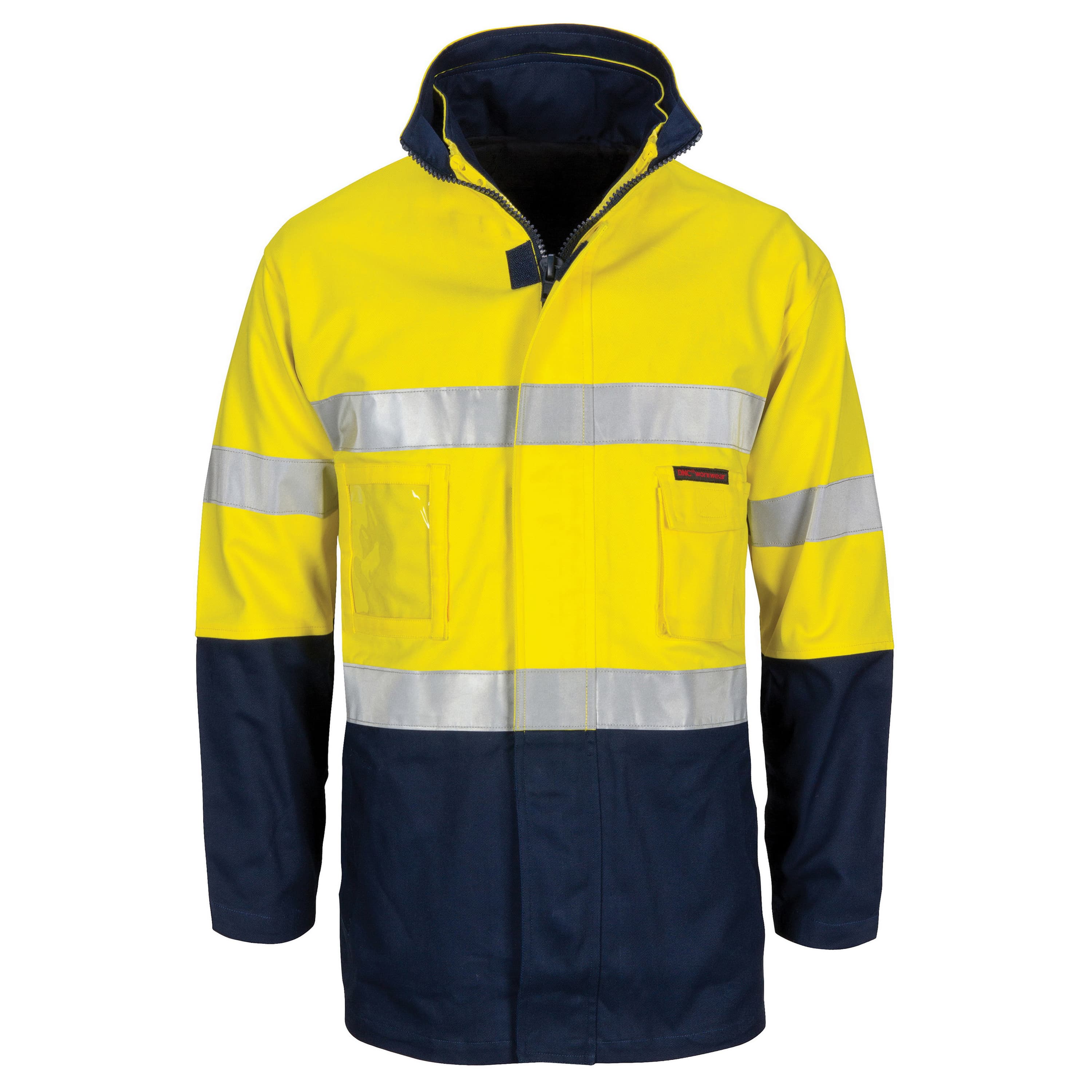 HiVis "4 IN 1" Cotton Drill Jacket with Generic R/Tape — view 1