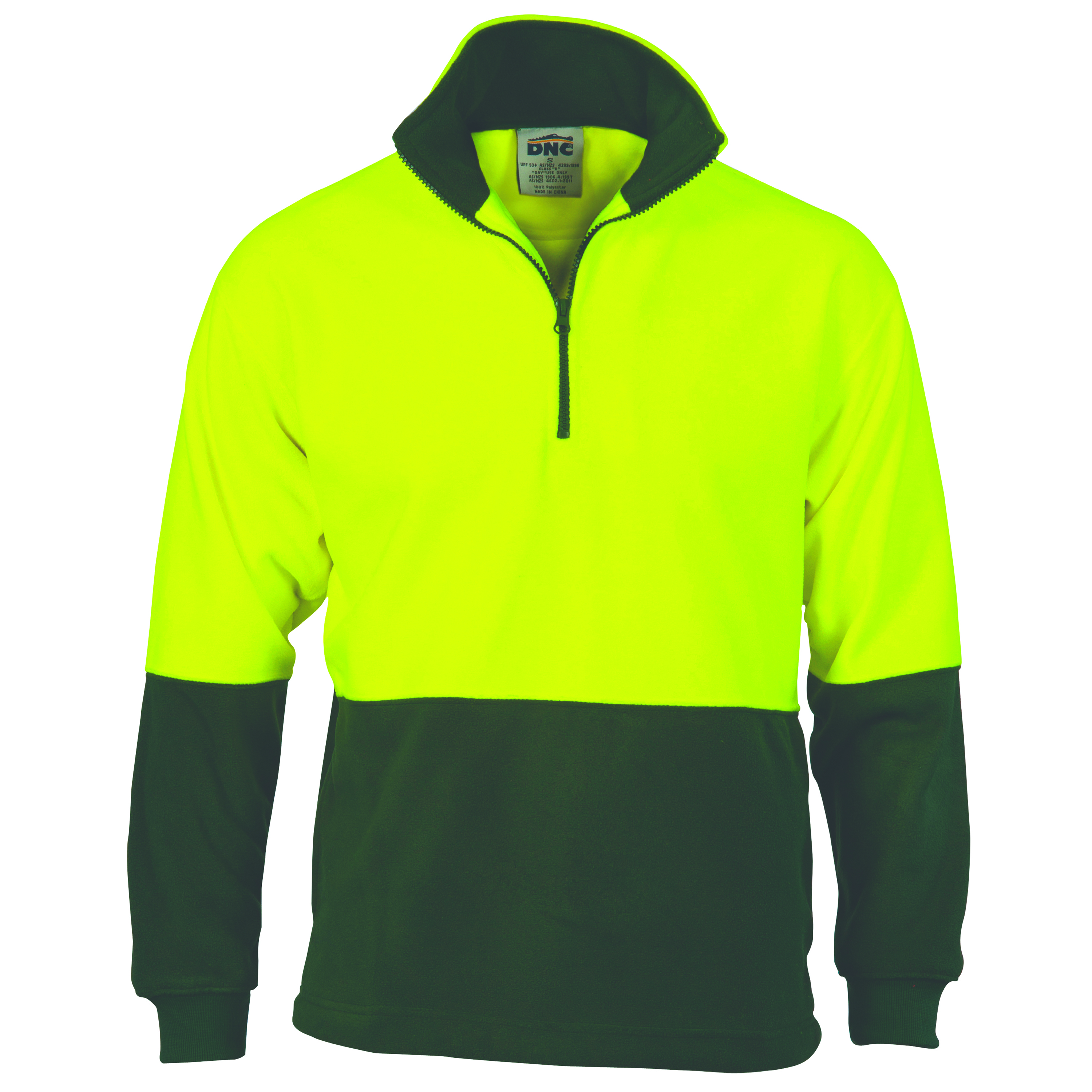 HiVis Two Tone 1/2 Zip Polar Fleece — view 1