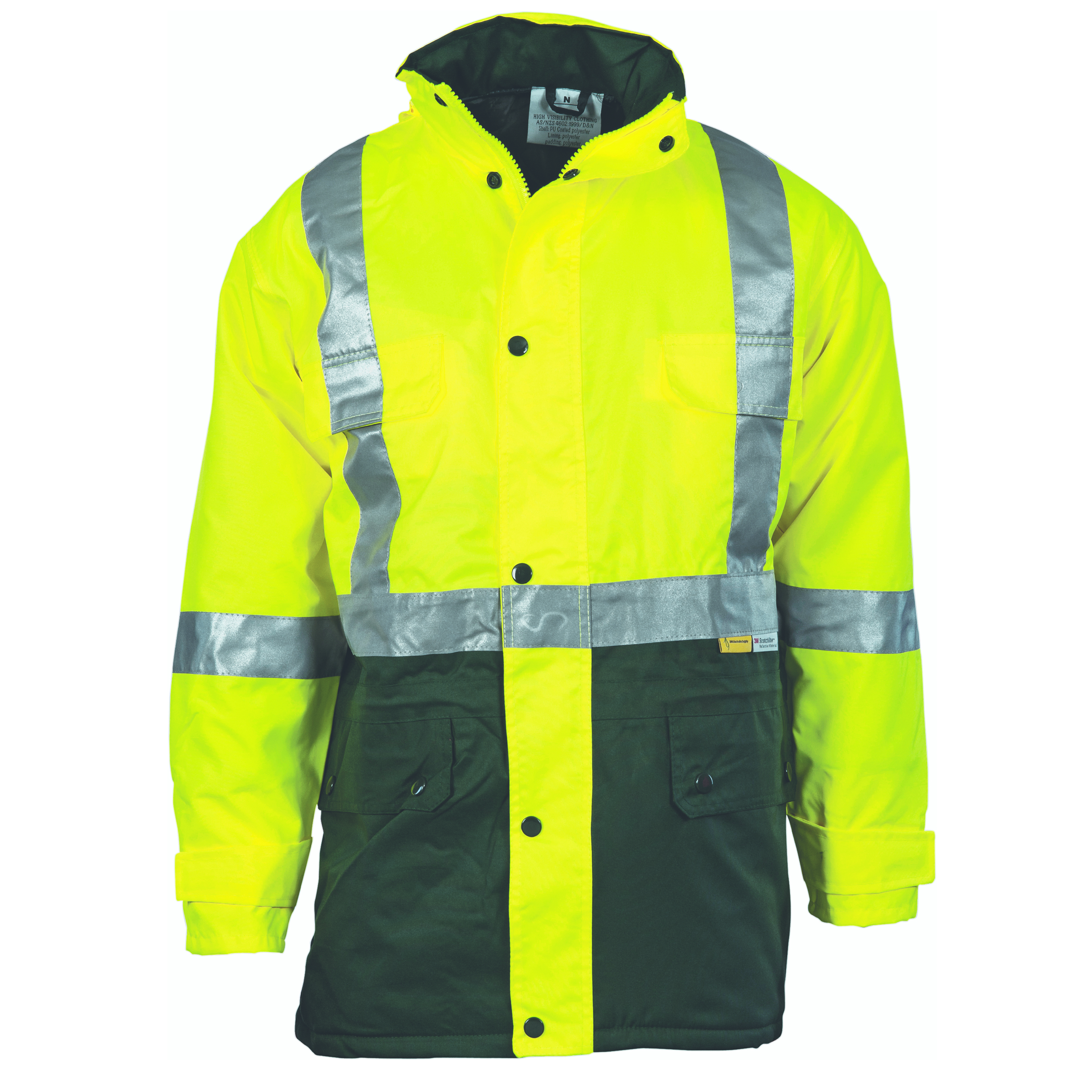HiVis Two Tone Quilted Jacket with 3M R/Tape — view 1