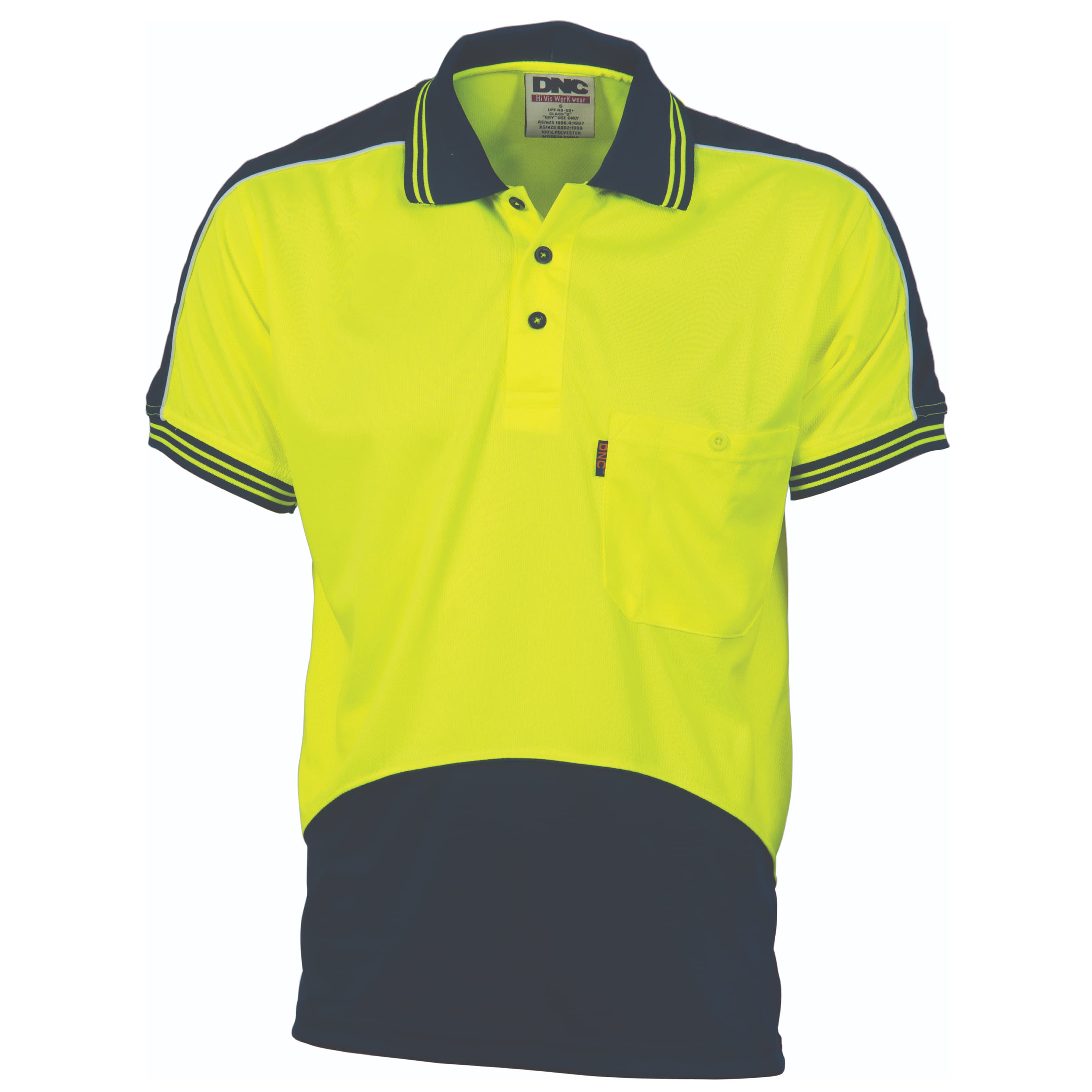 HiVis Cool Breathe Panel Polo Shirt - Short Sleeve — view 1