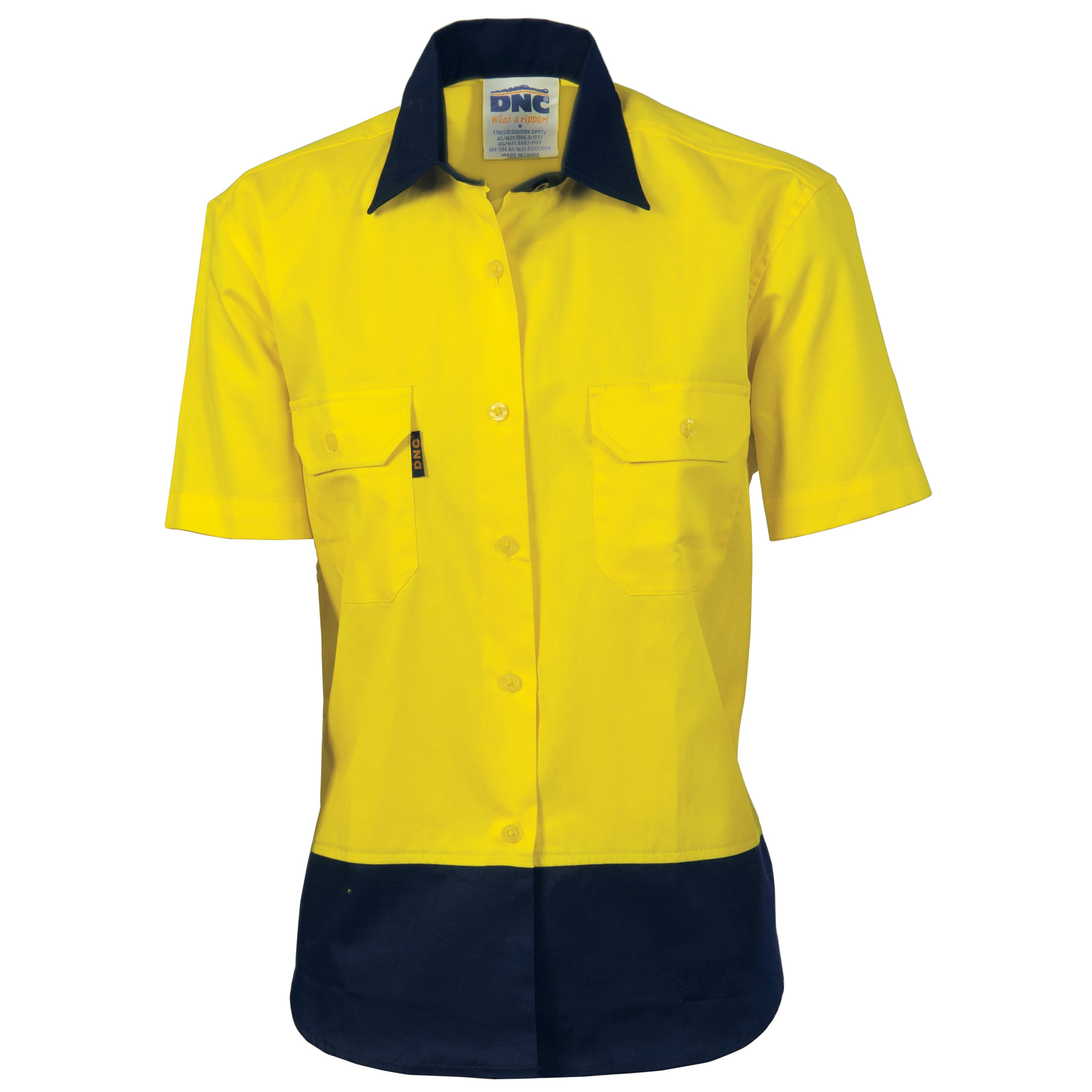 Ladies HiVis 2 Tone Cool-Breeze Cotton Shirt - Short Sleeve — view 1
