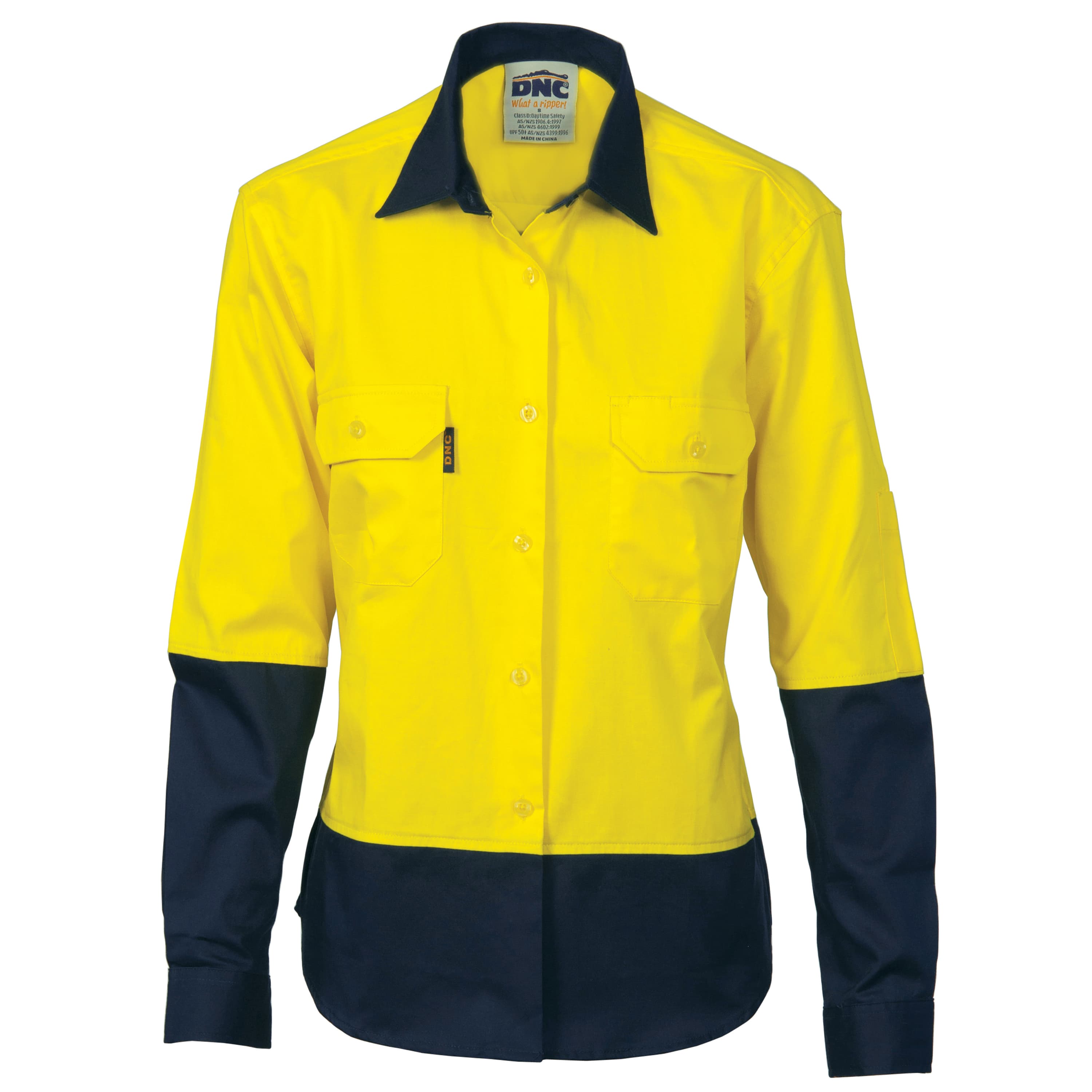 Ladies HiVis 2 Tone Cool-Breeze Cott on Sh irt - Long Sleeve — view 1