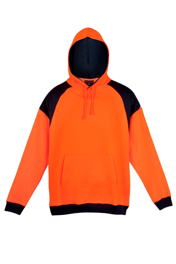 Men Shoulder Contrast Panel Hoodie - WORKWEAR — view 1