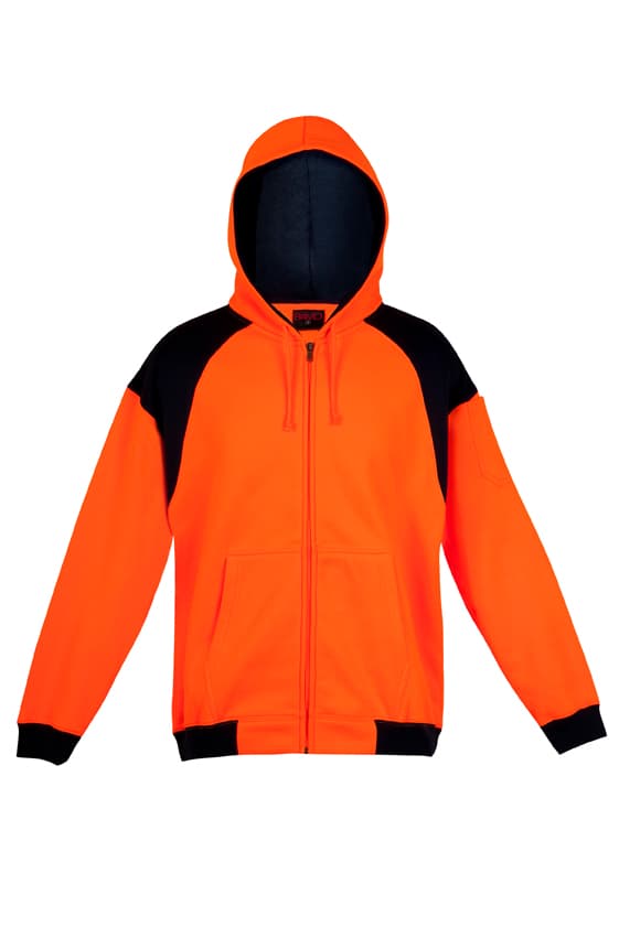 Men Shoulder Contrast Zipper Hoodies - WORKWEAR — view 1