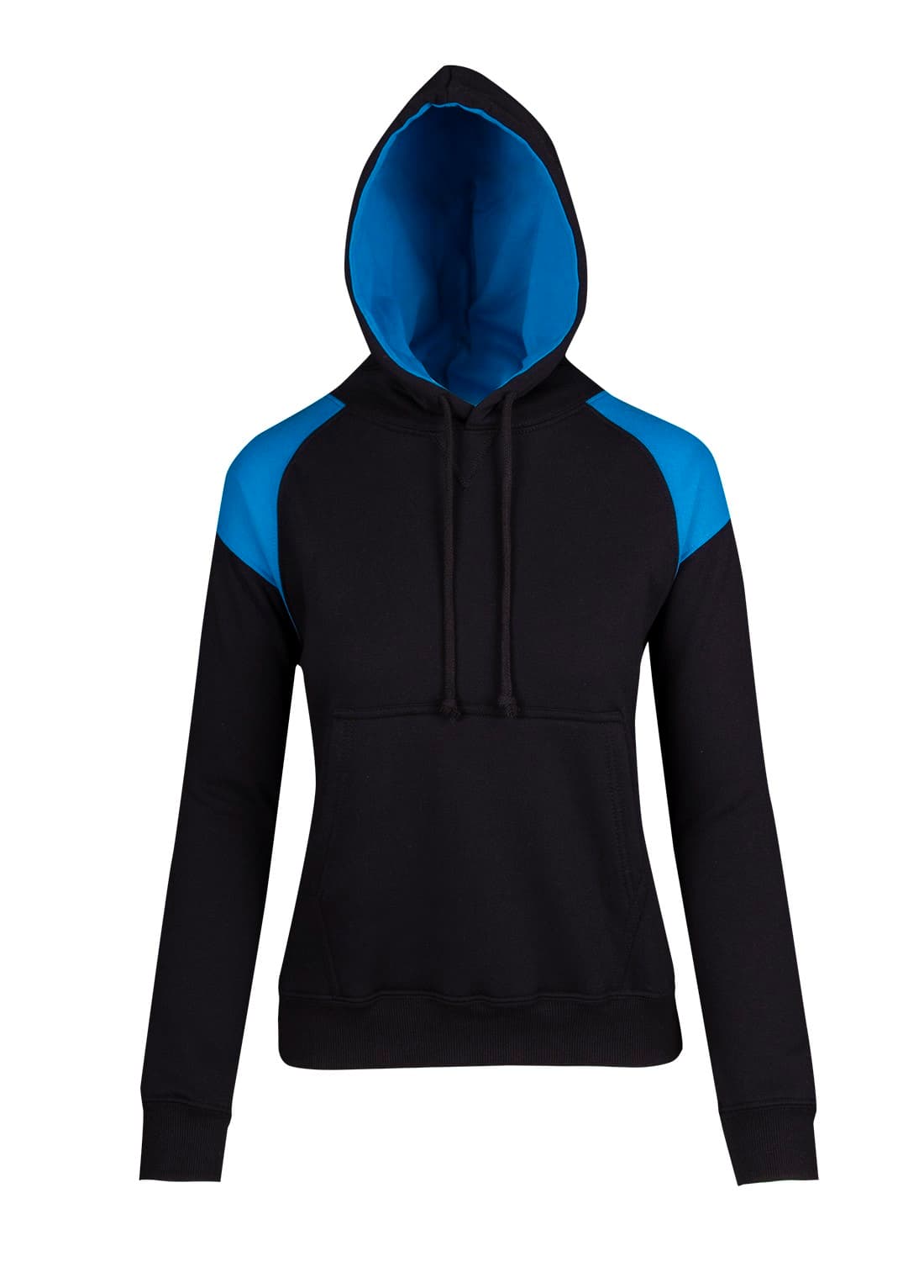 Womens/Juniors Shoulder Contrast Panel Hoodie — view 1