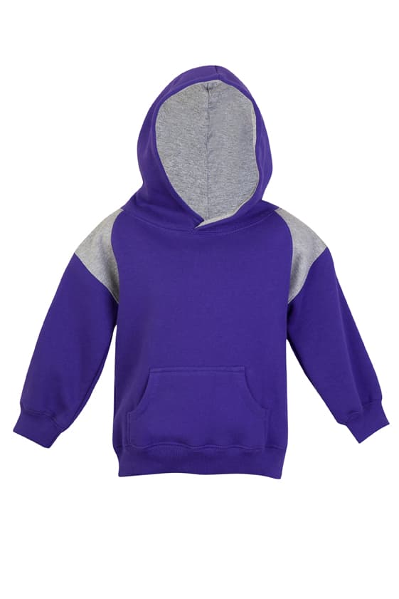 Kids Shoulder Contrast Panel Hoodies — view 1