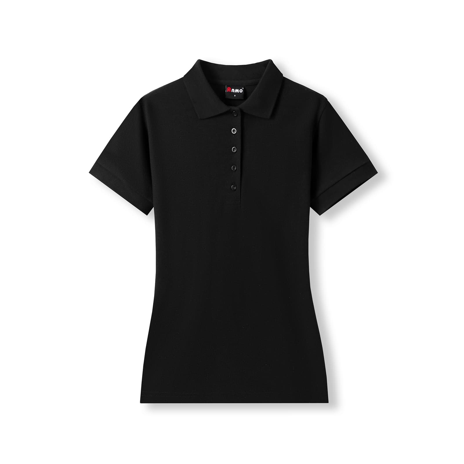 Womens 100% Cotton Pique Knit Polo — view 1